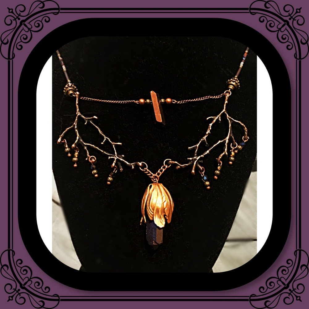 Oxidized Crystal&nature dtls/handmade by SlyFox